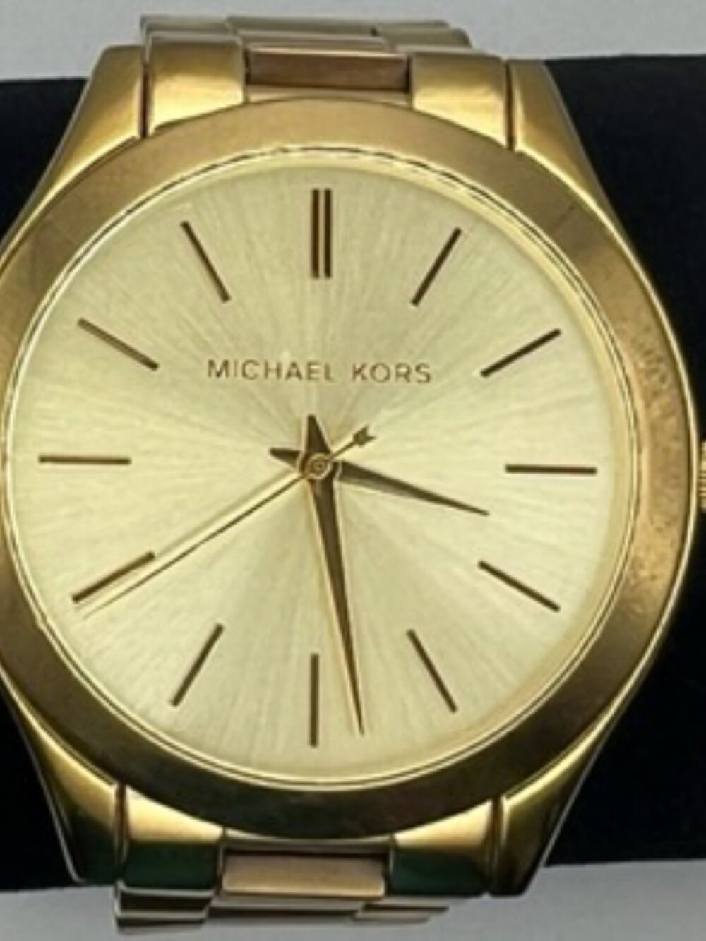 Michael Kors Unisex Watch Slim Runway MK3179 Champagne 3 extra Links  Working